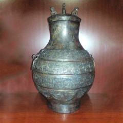 大众古玩   青铜器酒壶一尊    奇趣收藏摆件