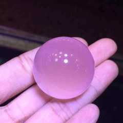 雅娜珠宝  纯天然莫桑比克粉晶球，直径：30mm重39g