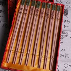 福缘阁   红豆杉健康筷一盒8双   奇趣收藏工艺品