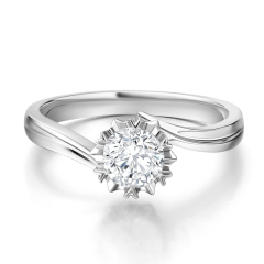 求婚结婚钻戒 正品30分钻石戒指女戒白18K  GIA国际证书