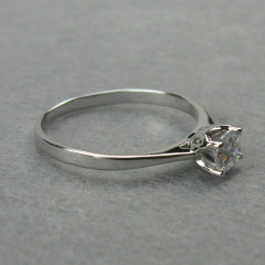 珠宝街 银饰 925纯银 结婚典礼用戒指 唯美典雅大方钻戒指环