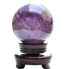 珠宝街  天然紫水晶球摆件 直径8cm