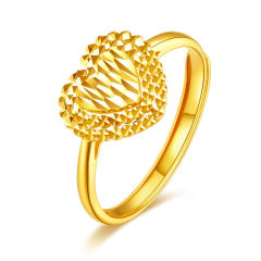 珠宝街 心爱 18k黄金戒指女 表白订婚结婚礼物珠宝首饰 活口