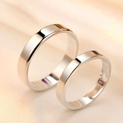珠宝街 925银对戒情侣戒指环一对价韩版婚戒银饰男女对戒子