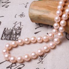 美林珍珠 粉色微瑕 10mm 珍珠项链