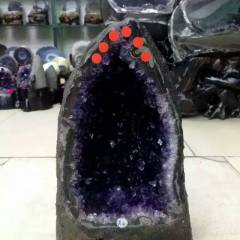 瑞丽水晶   罕见乌拉圭紫晶小洞  尺寸28*17*6厘米  重7.4kg