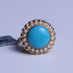 大自然水晶珠宝商行 18K金美松戒指（珍珠）