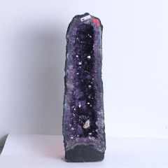 晶之艺 紫晶洞  宽×高×洞深×壁厚：17cm×59cm×5cm ×17cm