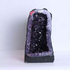 晶之艺 紫晶洞  宽×高×洞深×壁厚：22cm×40cm×12cm ×26cm