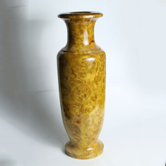 依剑楠艺 黄金樟花瓶直径11.5高36