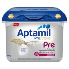 德国Aptamil爱他美白金版PRE段婴儿牛奶粉800g（0-3个月宝宝）宝盒装 1盒装
