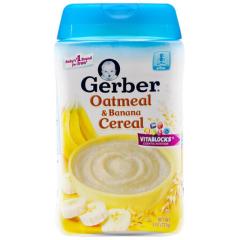 美国Gerber嘉宝 2段香蕉燕麦米粉米糊 227g 1罐装