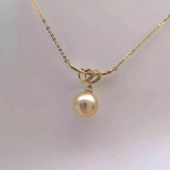 辰轩珠宝 精美珍珠项链 心有灵犀k金款 珠子10-11mm