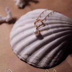 辰轩珠宝 精美珍珠项链 四叶草彩信挂件 8-8.5mm圆珠