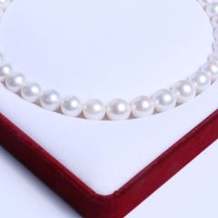 唯珍珠宝 精美珍珠项链 规格12-13 淡水正圆微瑕项链