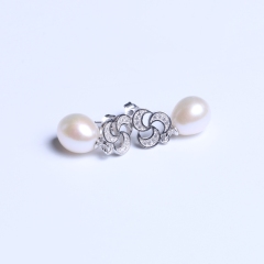 晓燕珠宝  珍珠挂件 925银 米形三件套 挂件 11-11.5毫米