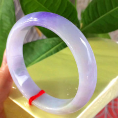 紫罗兰手镯  水润清爽  正圈尺寸：60-15.3-8.3mm