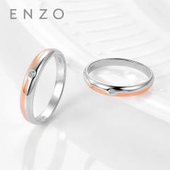enzo珠宝 商场同款99对戒18K金钻石戒指结婚婚戒 女士9-15号 I-J/淡白 1分钻