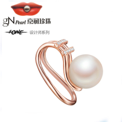 京润话题时代耳夹 淡水珍珠单珠耳垂夹 单只 白色 单只 7-8mm （银色）