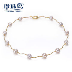 珍珠鸟珠宝 超大11-12mm天淡水珍珠项链正圆强光G14K包金然正品 白色【包G14K白金】 约1
