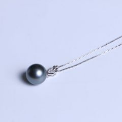 惠丰珠宝行 精美珍珠手链 11.5-12 银扣 黑色海珠