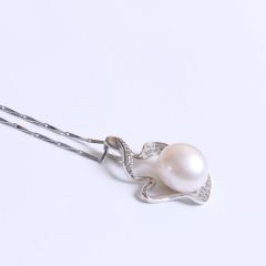 珍印象品牌珠宝 925银饰珍珠吊坠 12-13mm 圆珠