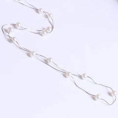 珍印象品牌珠宝 淡水珍珠满天星 精美珍珠毛衣链 5-6mm珍珠 长90cm