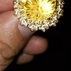 源源珠宝  天然黄水晶戒指