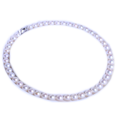 雁爱珠宝  珍珠项链圆珠大小 9-10mm 珍珠