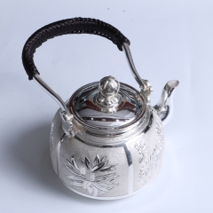 中国白银  纯银茶壶 597g 直径14cm 高12cm