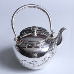 中国白银  纯银小茶壶 367g 直径13cm 高10.5cm