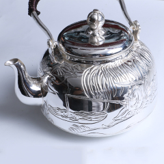 中国白银  纯银茶壶 700g 直径18cm 高14cm