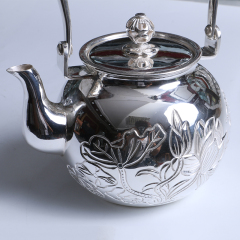 中国白银  纯银茶壶 569g 直径14cm 高12.5cm