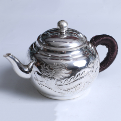 中国白银  纯银茶壶 315g 直径17cm 高11.5cm