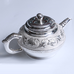 中国白银  纯银茶壶 357g 直径17cm 高10cm