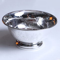 中国白银  纯银精品银碗（龙凤）123g 直径11cm 高6cm