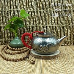 华艺坊  S999纯手工锤纹靓工做旧小泡茶银壶。实用、养生、品质、珍藏、传承