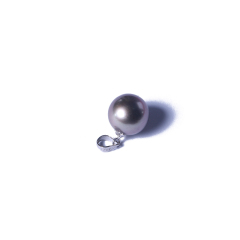 一園利 珍珠 珍珠项链/吊坠 银镶大溪地黑珠吊坠 10-11mm
